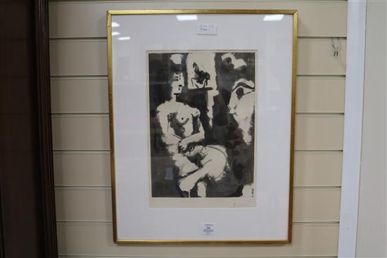 Picasso Limited Edition print, 10/50, signed in pencil, overall 41 x 28cm